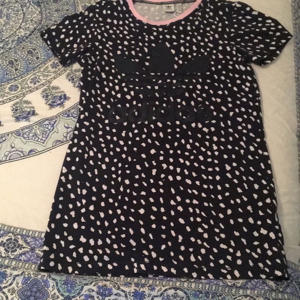 SALE ! ADIDAS ALL OVER PRINT T SHIRT MINI DRESS